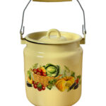 لعابی دبه ۳.۵ لیتری دسته چوبی کدو