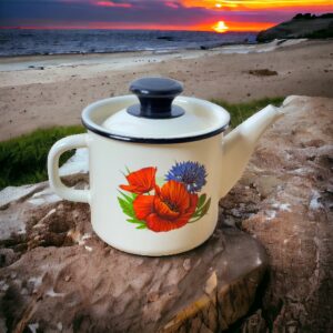 لعابی قوری تک 1 لیتری گل قرمز