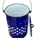 لعابی دبه 6 کیلویی آبی خالخال سفید