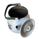 لعابی کتری 3.5 لیتری تک سفید گل بنفش