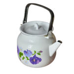 لعابی کتری 3.5 لیتری تک سفید گل بنفش