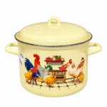 لعابی قابلمه 6 لیتری دور استیل خروس روزنامه