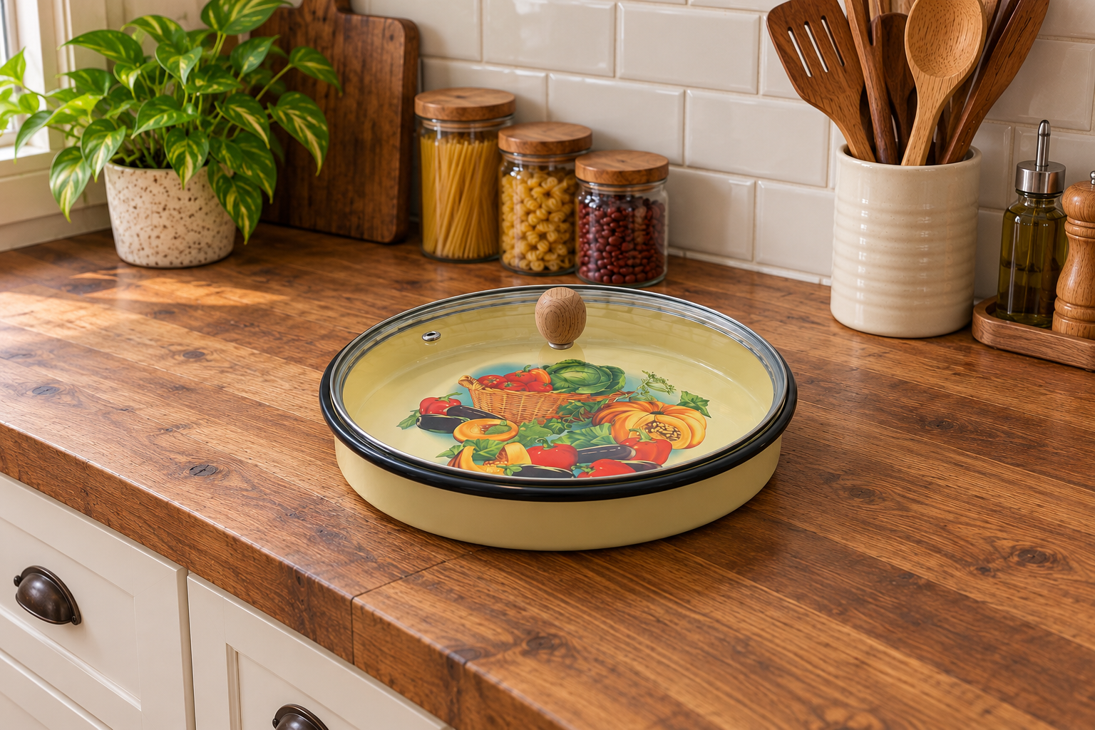 لعابی تابه قطر 28 درب دار کدو گل درشت