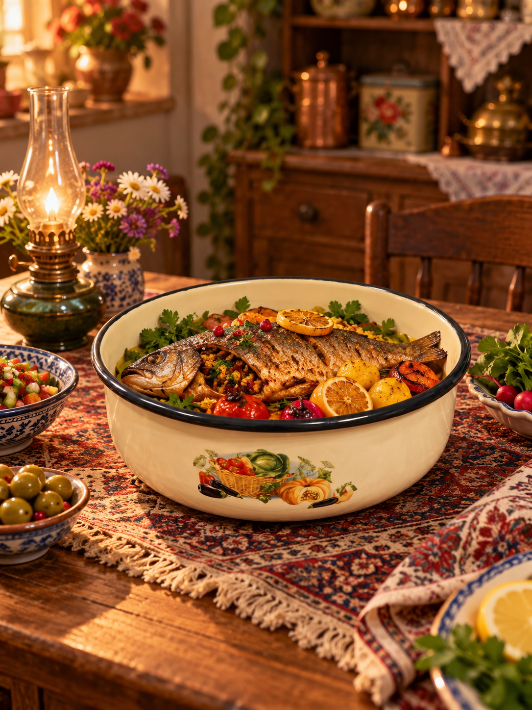 تابه گود لعابی قطر 30 کدو